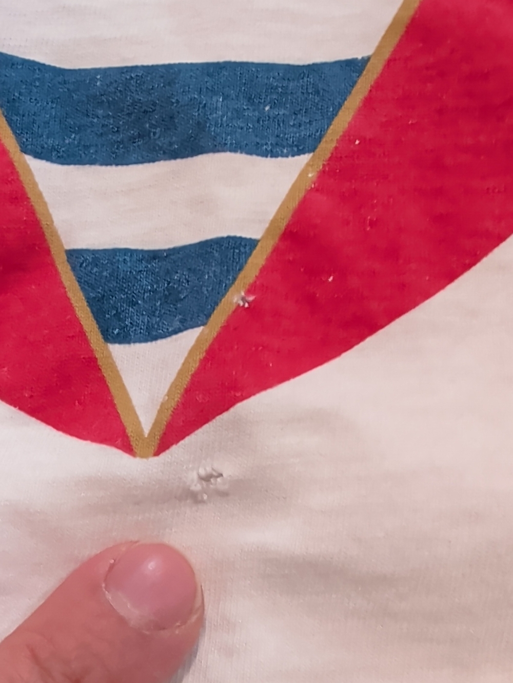 Alore Single Stitch Nautical Graphic Tee in White with Red & Blue Accents - Picture 3 of 12